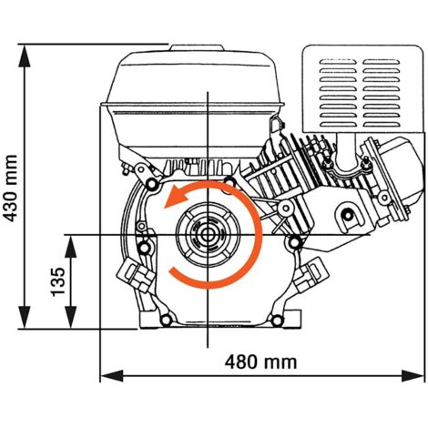 Motor de gasolina 15 HP 11 kW negro vidaXL