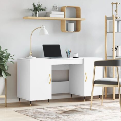 Escritorio madera de ingeniería blanco 140x50x75 cm vidaXL