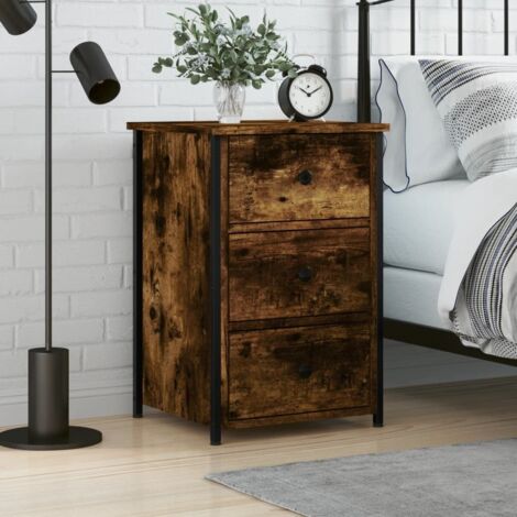 Furniture Limited - Mesita de noche madera de ingeniería roble