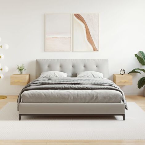 Mesitas de noche de pared 2 uds color roble Sonoma 35x35x20 cm vidaXL (1/6)