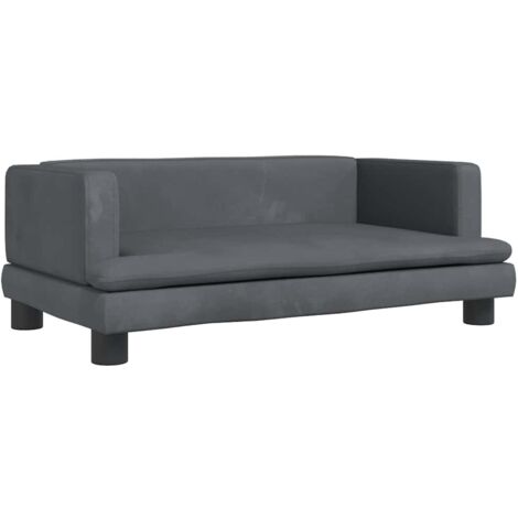 Cama para perros de terciopelo gris oscuro 80x45x30 cm vidaXL
