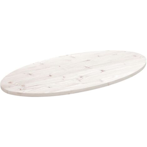 Tablero de mesa ovalado madera maciza pino blanco 110x55x2,5 cm vidaXL