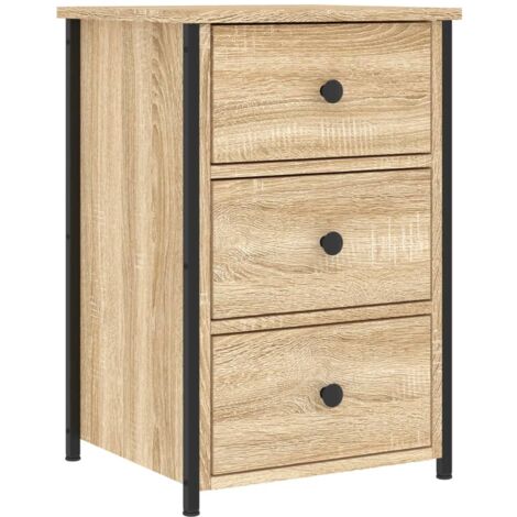 Mesita de noche madera de ingeniería roble Sonoma 40x36x60 cm vidaXL