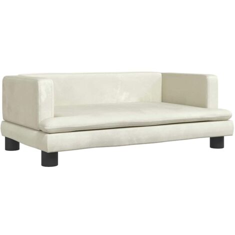 Cama para perros de terciopelo crema 80x45x30 cm vidaXL