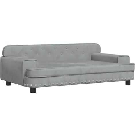 Cama para perros de terciopelo gris claro 90x53x30 cm vidaXL