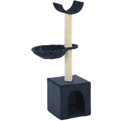 Rascador para gatos con poste de sisal 105 cm azul vidaXL