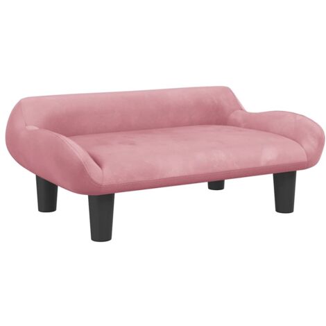 Cama para perros de terciopelo rosa 70x40x24 cm vidaXL