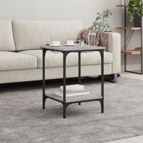 Mesa de centro madera de ingeniería gris Sonoma 40x40x55 cm vidaXL