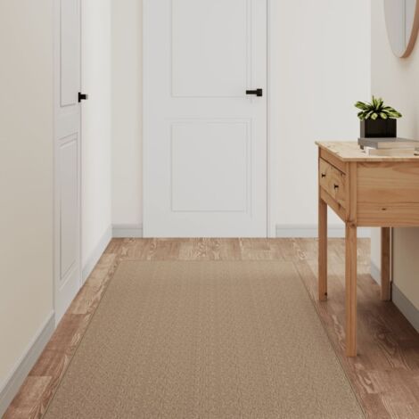 Alfombra de pasillo con aspecto de sisal color arena 80x250 cm vidaXL