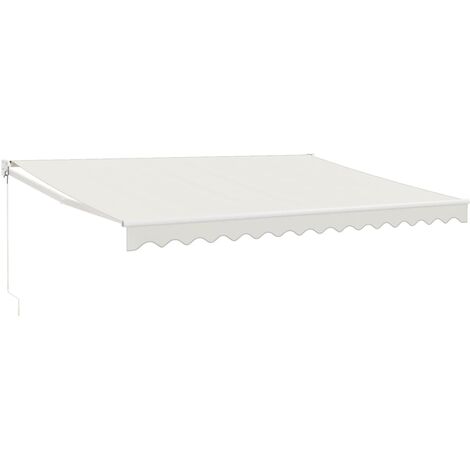 Toldo retráctil aluminio y tela color crema 4,5x3 m vidaXL