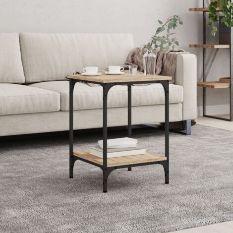 Mesa de centro madera de ingeniería roble Sonoma 40x40x55 cm vidaXL