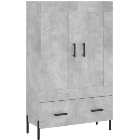 Aparador alto madera de ingeniería gris hormigón 69,5x31x115 cm vidaXL (1/5)