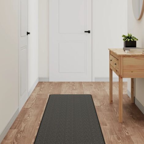Alfombra de pasillo con aspecto sisal gris antracita 50x300 cm vidaXL