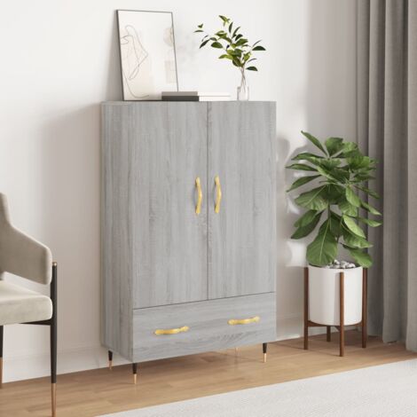 Aparador alto madera de ingeniería gris Sonoma 69,5x31x115 cm vidaXL (1/5)
