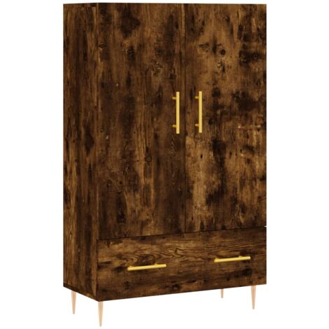 Aparador alto madera de ingeniería roble ahumado 69,5x31x115 cm vidaXL (1/5)