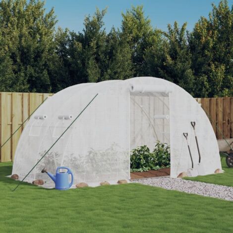 Invernadero con estructura de acero blanco 8 m² 4x2x2 m vidaXL
