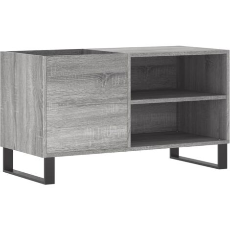 Mueble de discos madera de ingeniería gris Sonoma 85x38x48 cm vidaXL