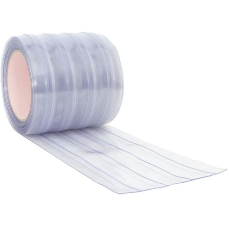 Tira de cortina para puertas PVC transparente 200x1,6 mm 50 m vidaXL