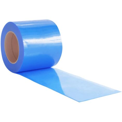 Tira de cortina para puertas PVC azul 200x1,6 mm 50 m vidaXL