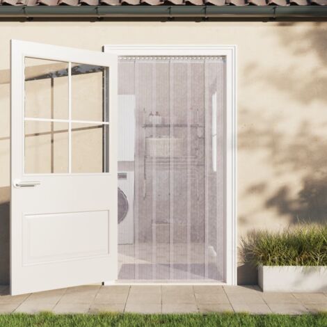 Burlete para puerta PVC transparente 200x1,6 mm 10 m vidaXL