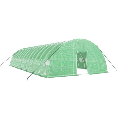 Invernadero con estructura de acero verde 84 m² 14x6x2,85 m vidaXL