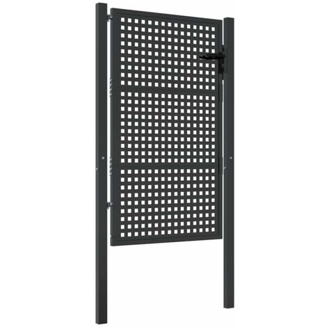 Puerta de jardín antracita 105x125 cm acero vidaXL
