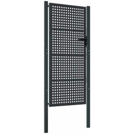 Puerta de jardín antracita 105x200 cm de acero vidaXL