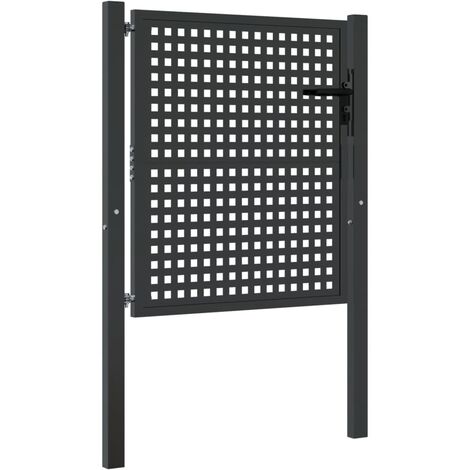 Puerta de jardín antracita 105x100 cm de acero vidaXL