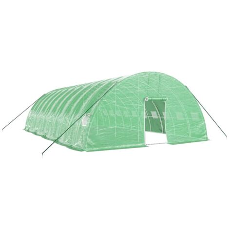 Invernadero con estructura de acero verde 60 m² 10x6x2,85 m vidaXL