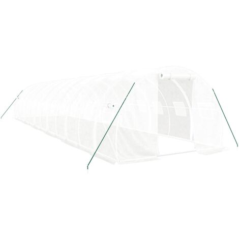 Invernadero con estructura de acero blanco 36 m² 12x3x2 m vidaXL