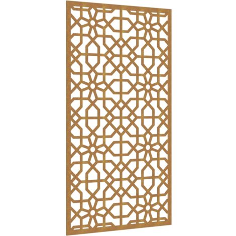 Adorno de pared de jardín acero corten diseño morisco 105x55 cm vidaXL