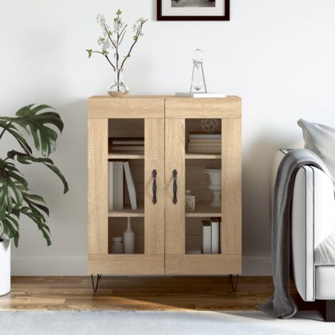 Aparador de madera de ingeniería roble Sonoma 69,5x34x90 cm vidaXL