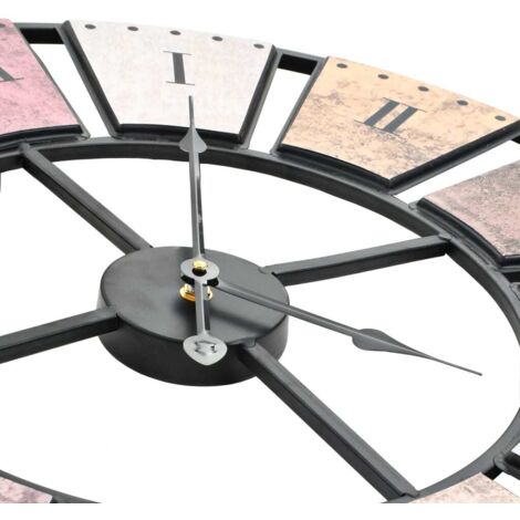 Reloj de pared vintage movimiento cuarzo 60 cm XXL vidaXL