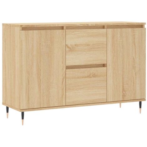 Aparador de madera de ingeniería roble Sonoma 101,5x35x70 cm vidaXL