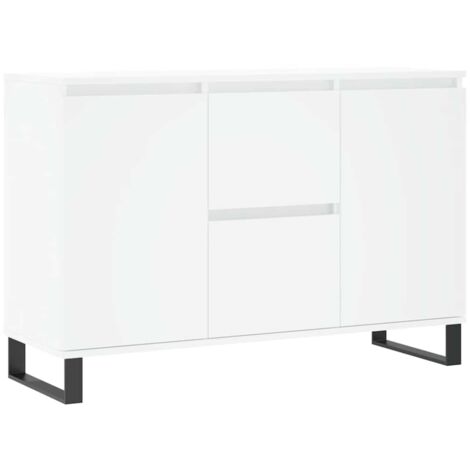 Aparador de madera de ingeniería blanco 101,5x35x70 cm vidaXL