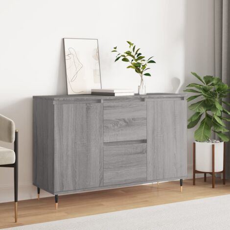 Aparador de madera de ingeniería gris Sonoma 101,5x35x70 cm vidaXL