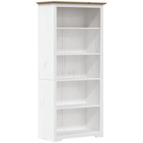 Librería BODO 5 estantes madera maciza pino marrón 82x40x173 cm vidaXL