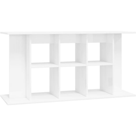 Soporte de acuario madera ingeniería blanco brillo 120x40x60 cm vidaXL