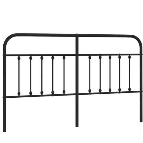 Cabecero de metal negro 180 cm vidaXL (1/5)