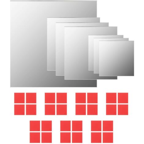 Espejos de pared cuadrados set 7 PCS Glass (1/5)