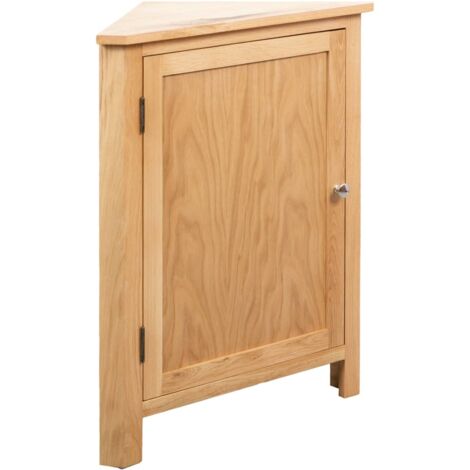 Armario de esquina de madera maciza de roble 59x45x80 cm vidaXL