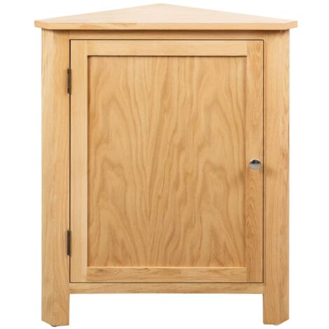 Armario de esquina de madera maciza de roble 59x45x80 cm vidaXL