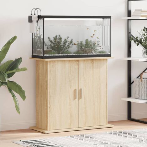 Soporte para acuario de roble Sonoma 81x36x73 cm de madera de ingeniería vidaXL