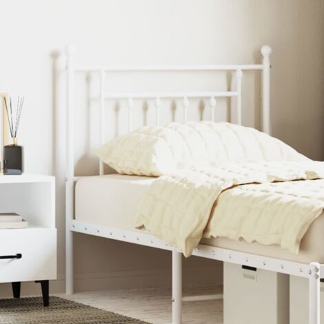 Cabecero de metal blanco 80 cm vidaXL