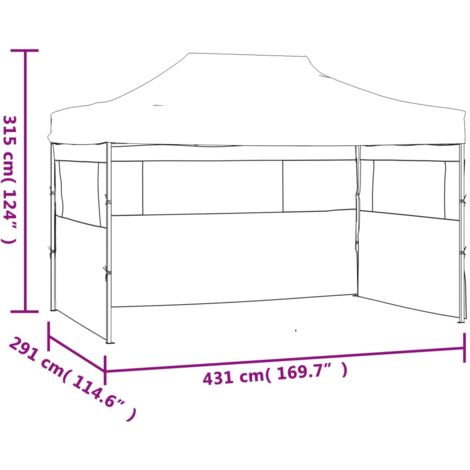 Carpa pleglable con 3 paredes crema 3x4,5 m vidaXL
