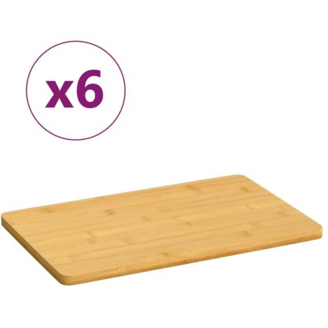 vidaXL Platos de desayuno 6 uds bambú 22x14x0,8 cm (1/5)
