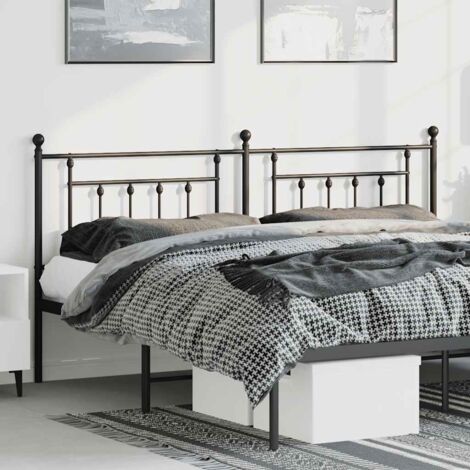 Cabecero de metal negro 193 cm vidaXL (1/5)