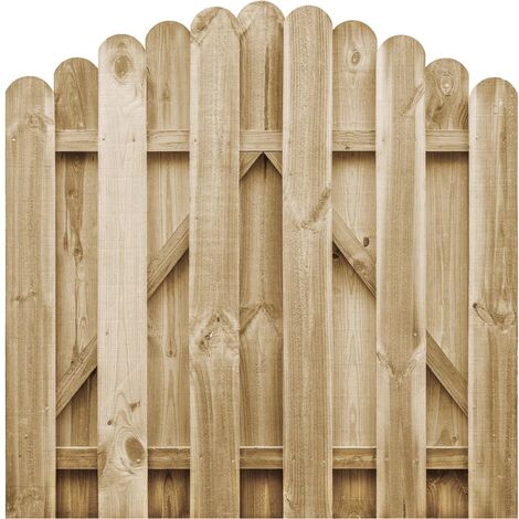 Puerta de valla de madera de pino impregnada 100x100 cm vidaXL
