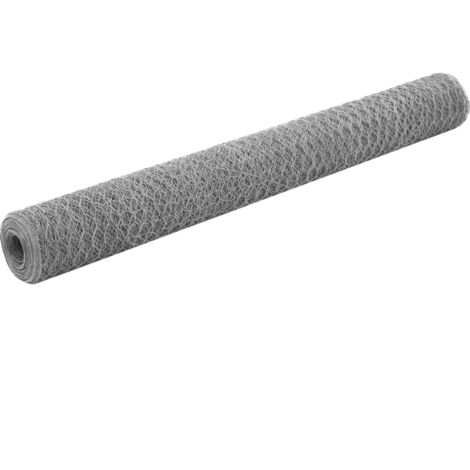 Alambrada de gallinero acero galvanizado plateado 25x1,2m vidaXL