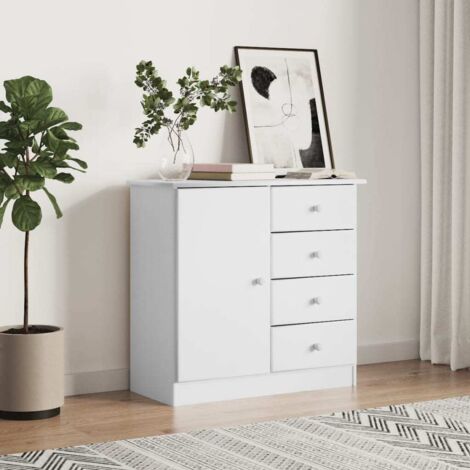 Aparador ALTA madera maciza de pino blanco 77x35x73 cm vidaXL (1/5)